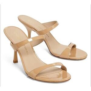 Stuart Weitzman Nudist Patent Sandal Stiletto Heel Womens 10